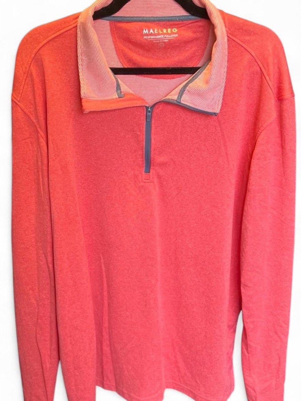 Maelreg Men’s Coral Quarter-Zip Performance Pullover